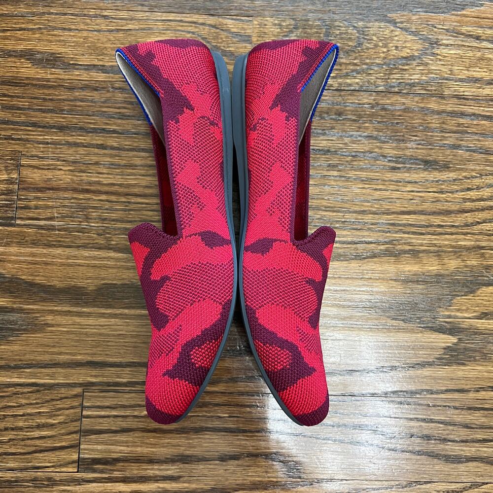 Rothy's Red Camo Flats Shoes Retired Camouflage Print Women's Size 8 EUC - Picture 4 of 9